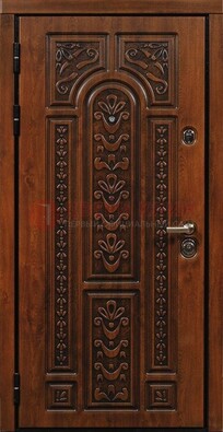 Коричневая входная дверь с виноритом ДВТ-32 в Чехове