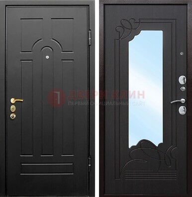 Входная стальная дверь с МДФ Венге и зеркалом ДЗ-56 в Ступино