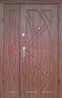 Железная тамбурная полуторная дверь с МДФ ПЛ-7 в Чехове